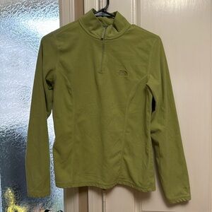 North face green fleece top.